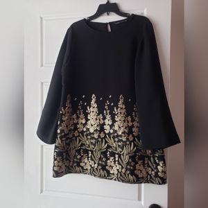 Zara Cocktail Mini Dress in Black size L